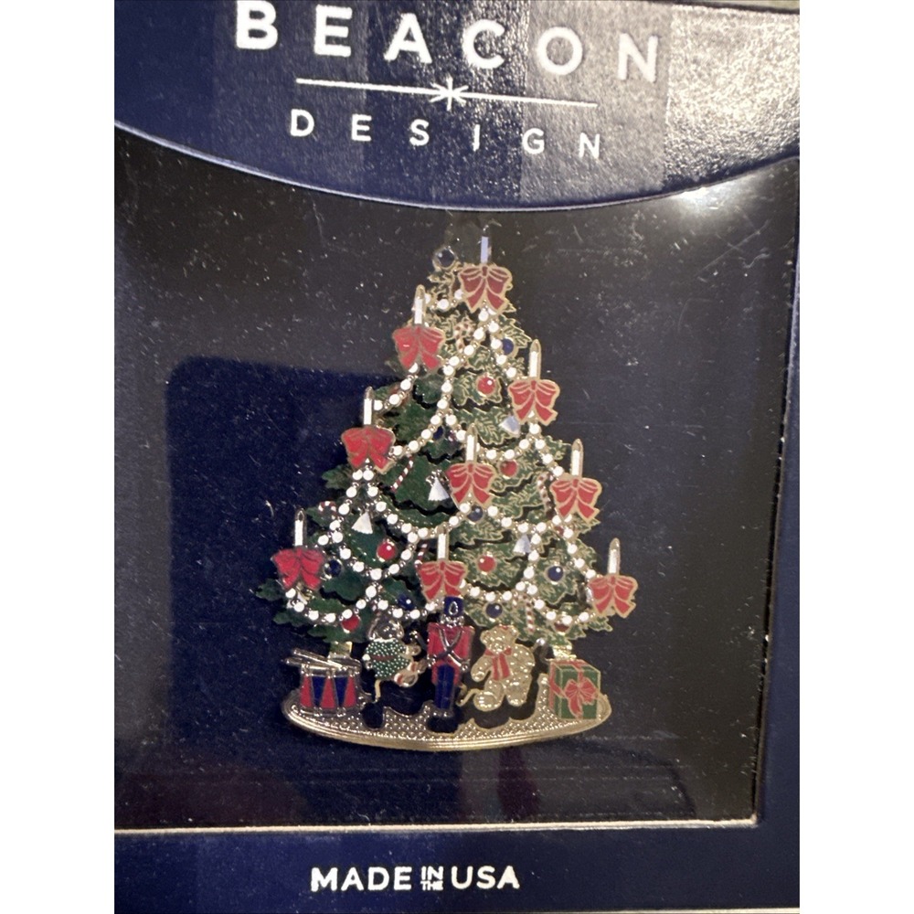 Beacon Design‎ by ChemArt Christmas Tree Ornament,Handcrafted In USA, 24-karat